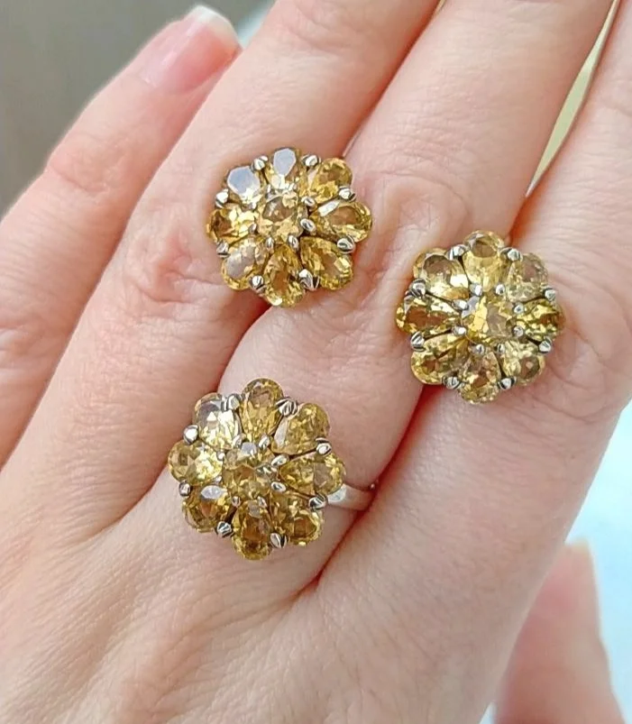 Серебряный комплект с натуральными цитринами - миниатюра 5