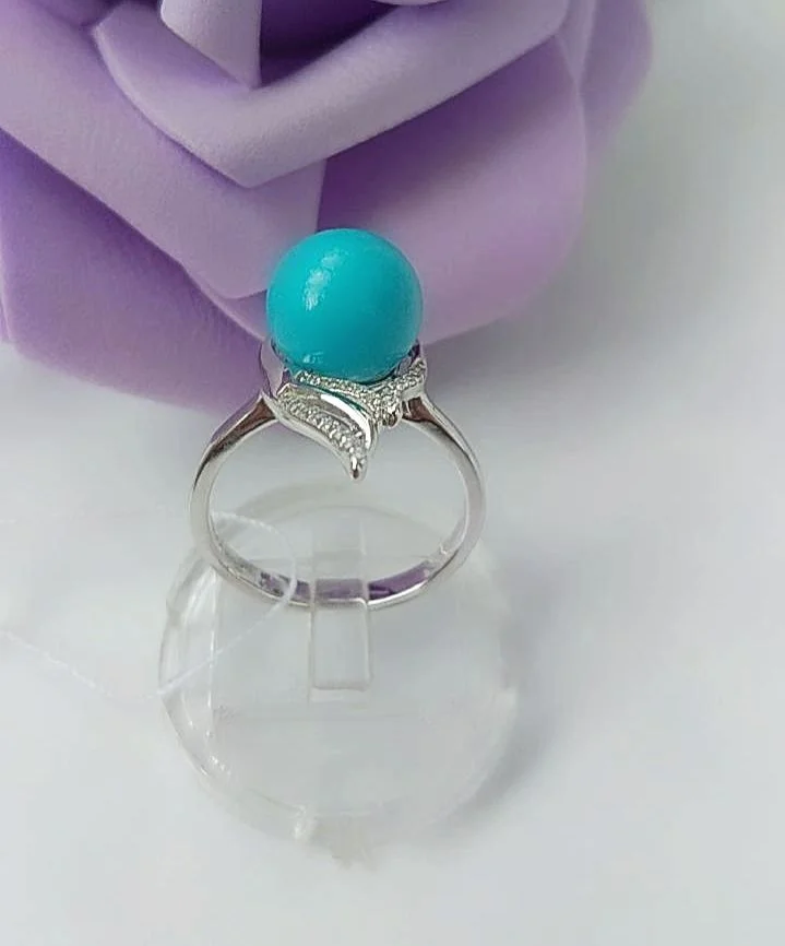 Серебряное кольцо с бирюзой - миниатюра 3