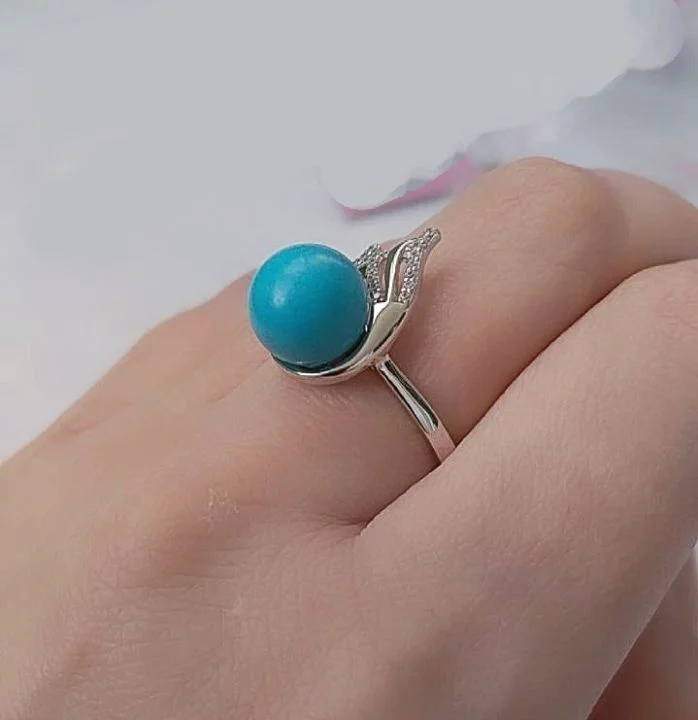 Серебряное кольцо с бирюзой - миниатюра 6