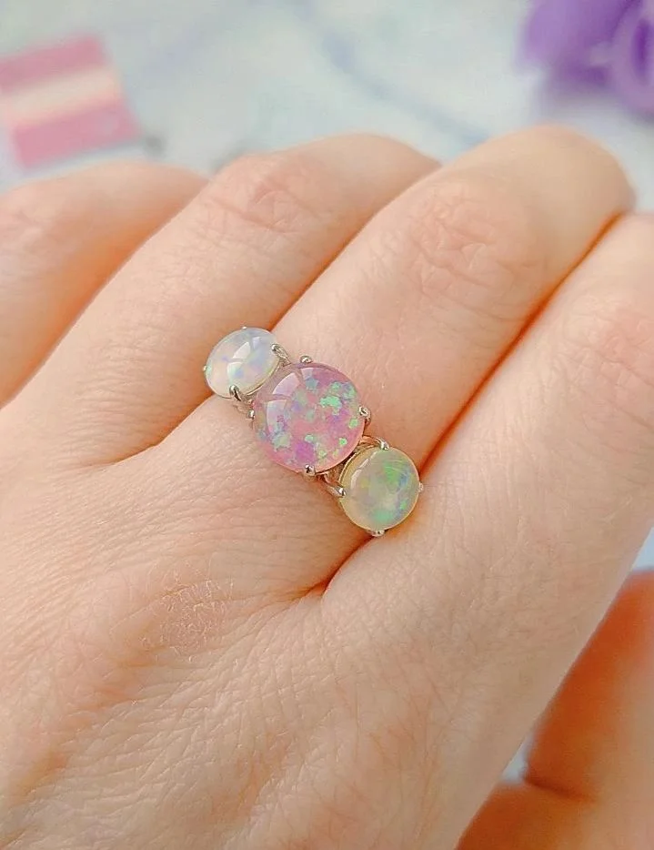 Серебряное кольцо с опалом - миниатюра 5