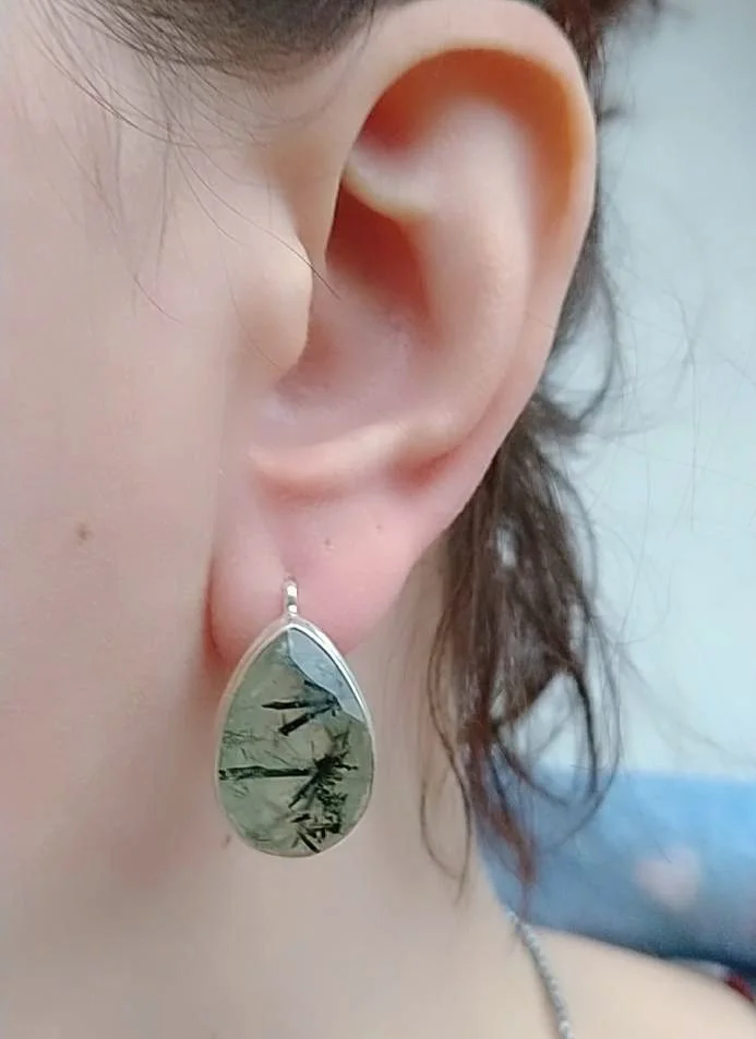 Серебряный комплект с пренитами - миниатюра 6