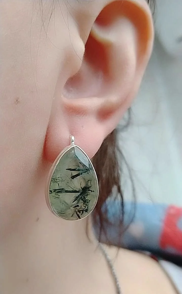 Серебряный комплект с пренитами - миниатюра 7