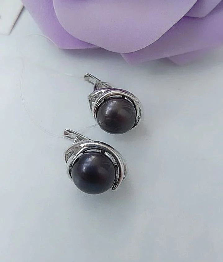 Серебряные серьги с жемчугом - изображение 1