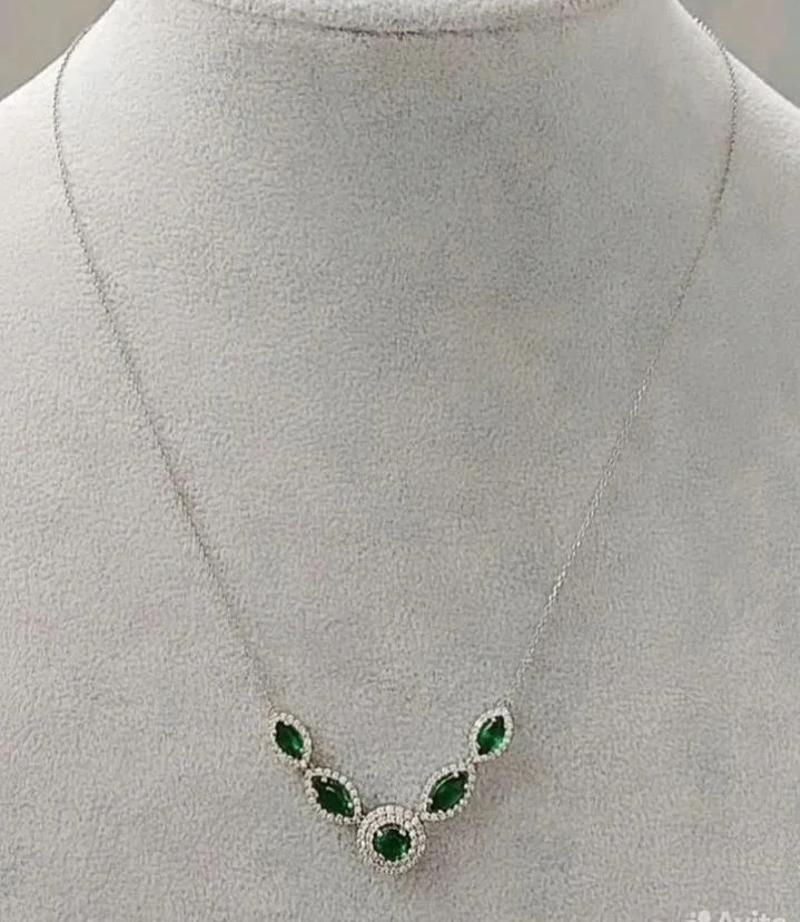 Серебряное колье с фианитами - миниатюра 6