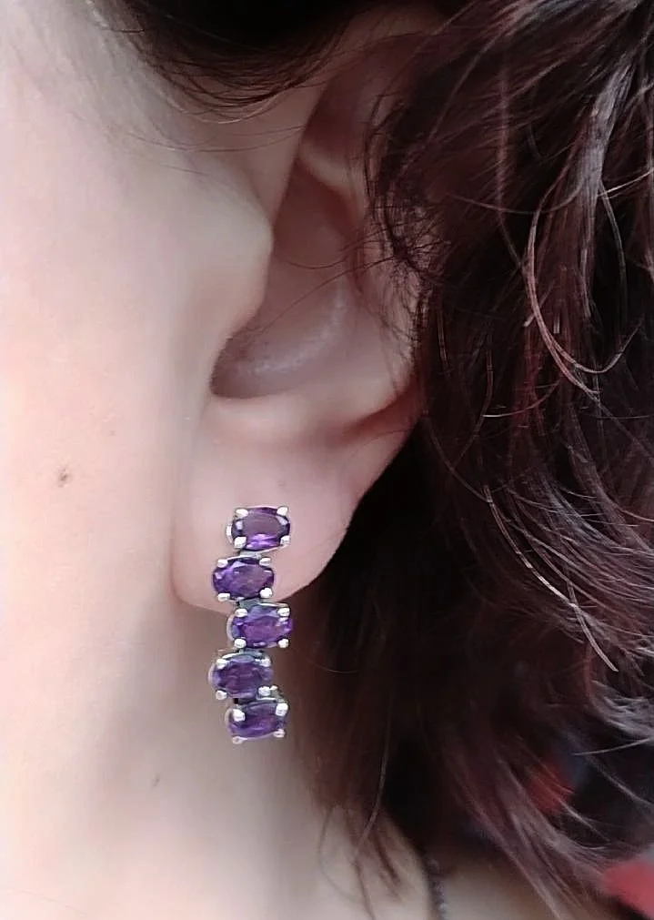 Серебряный комплект с аметистами - миниатюра 6