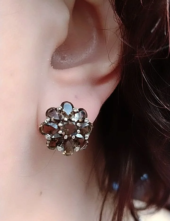 Серебряный комплект с раухтопазами - миниатюра 7