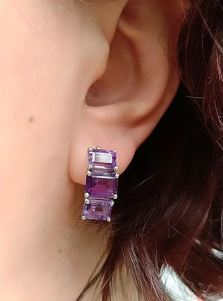 Серебряный комплект с аметистами - миниатюра 6