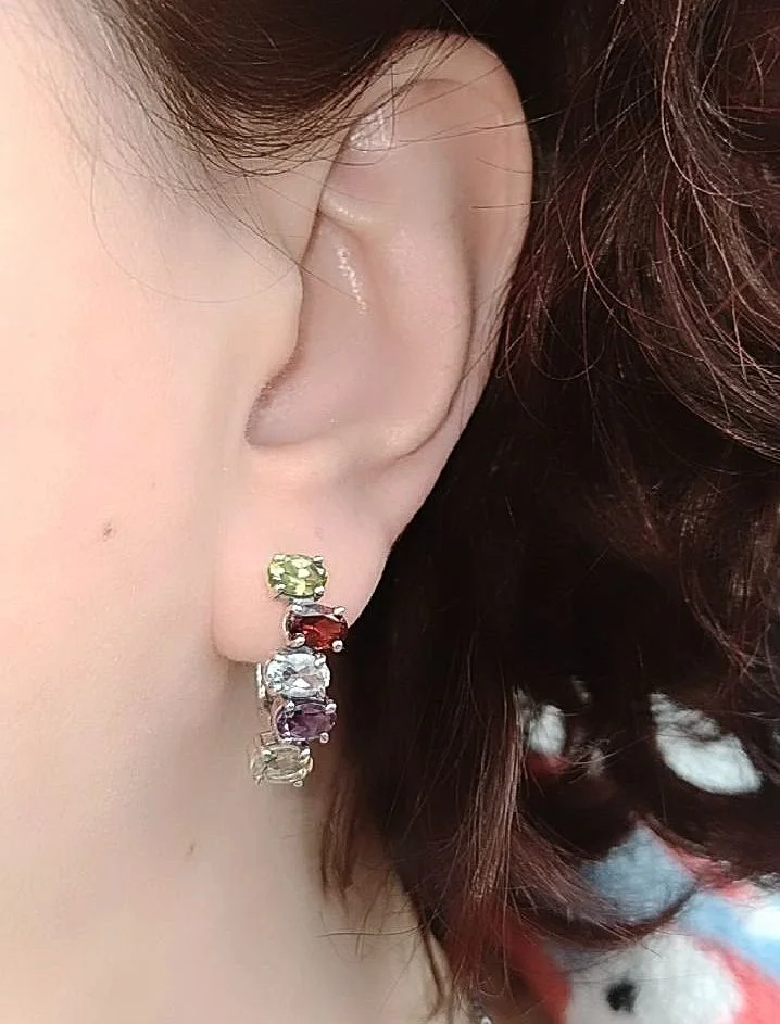 Серебряный комплект с натуральными камнями - миниатюра 8