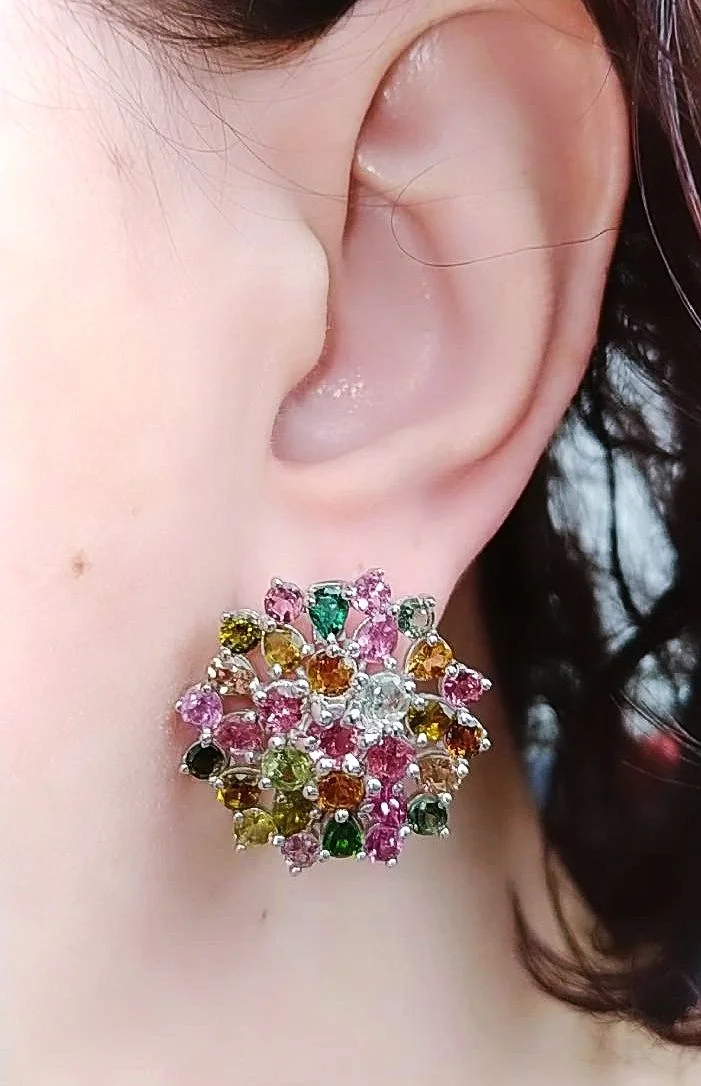 Серебряный комплект с натуральными турмалинами - миниатюра 7