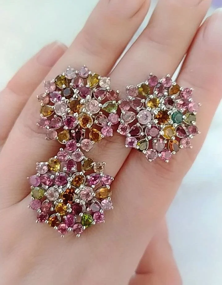 Серебряный комплект с натуральными турмалинами - миниатюра 6