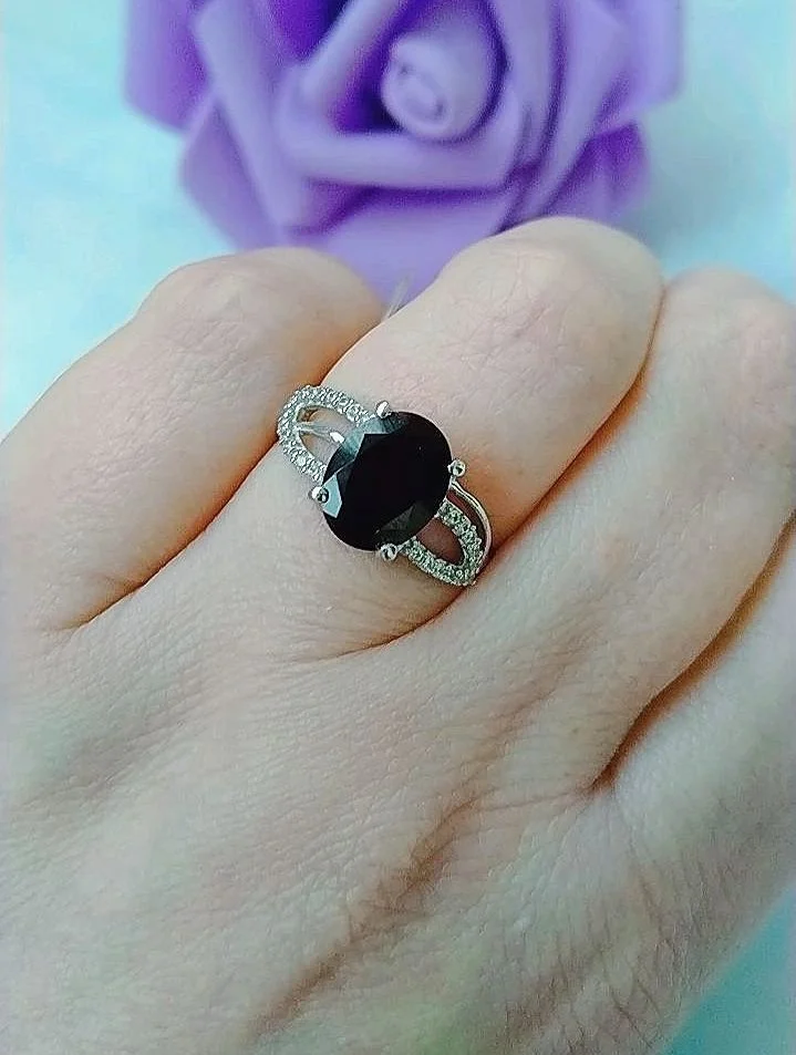 Серебряное кольцо с гранатом - миниатюра 5