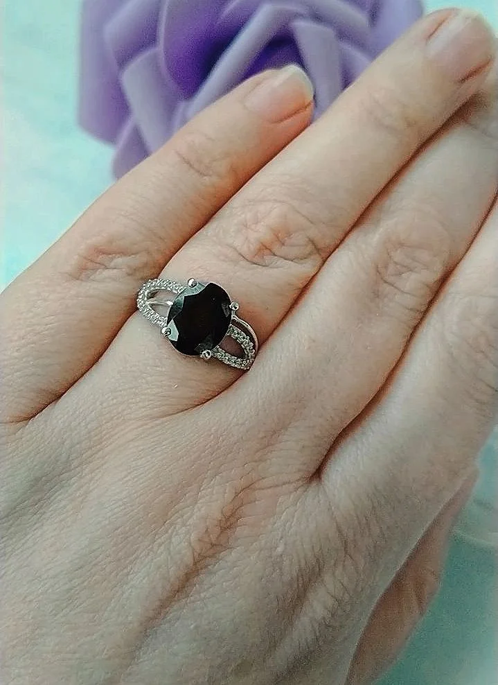 Серебряное кольцо с гранатом - миниатюра 6