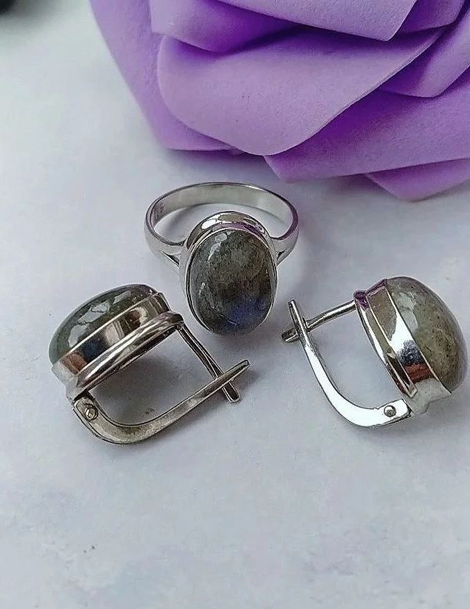 Серебряный комплект с лабрадорами - миниатюра 3