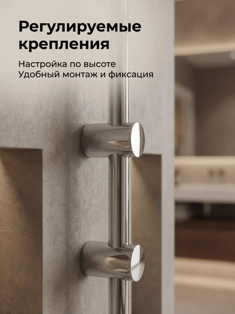 Штанга для душа хром без лейки - миниатюра 2