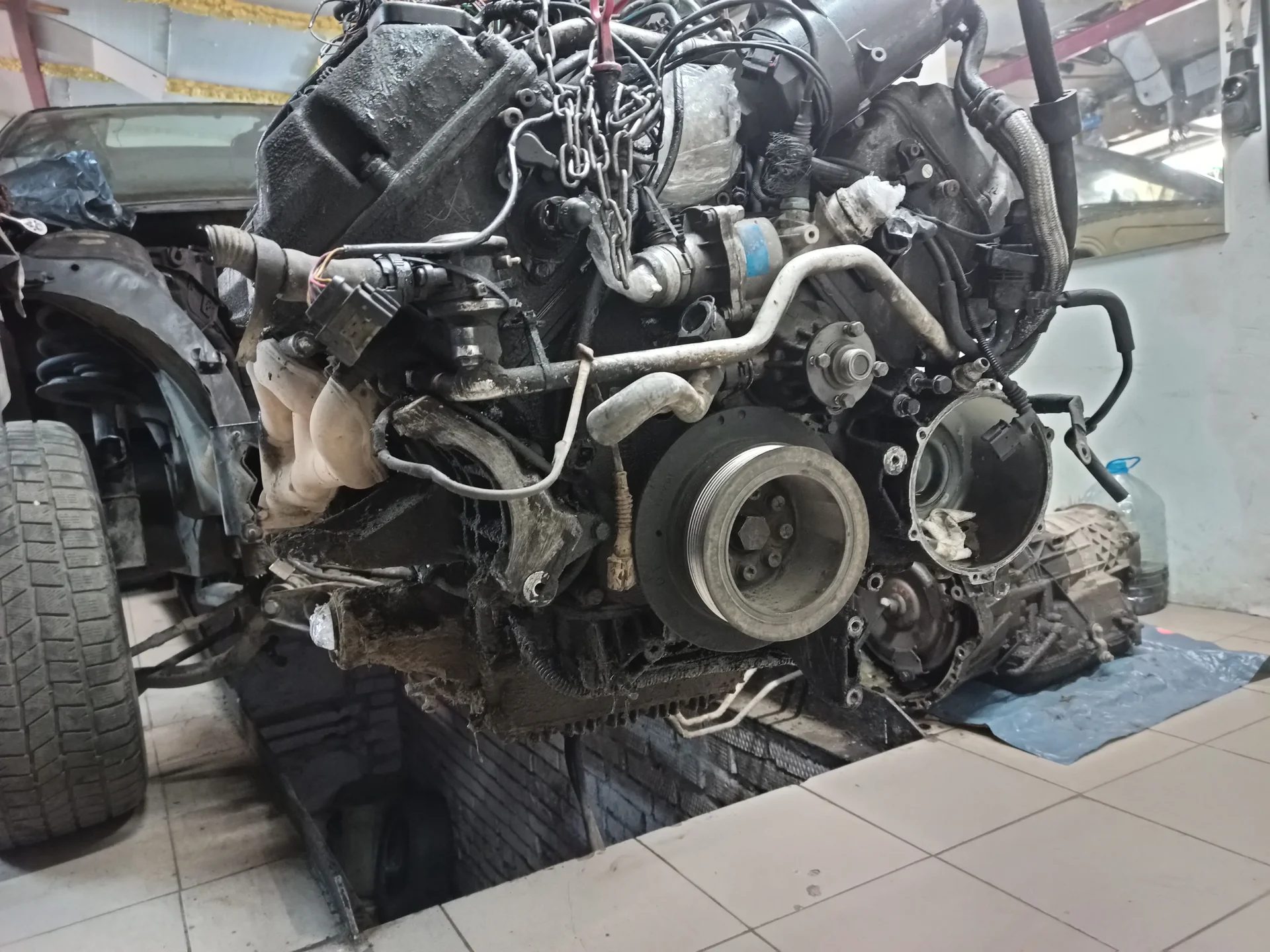 Двигатель м62 б44 для БМВ х5 е53 - миниатюра 7