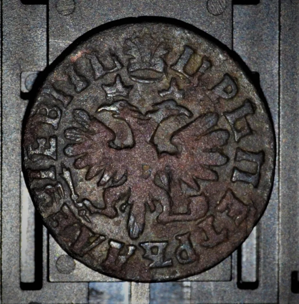 Денга 1713 года Пётр 1 - миниатюра 3