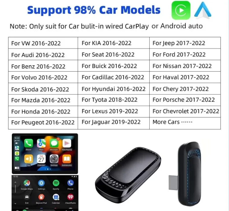 Беспроводной адаптер Android Auto и Car Play Bluetooth - миниатюра 2