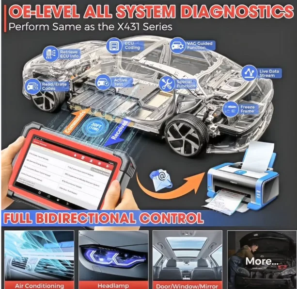 Автосканер launch для автосервиса оригинал - миниатюра 7