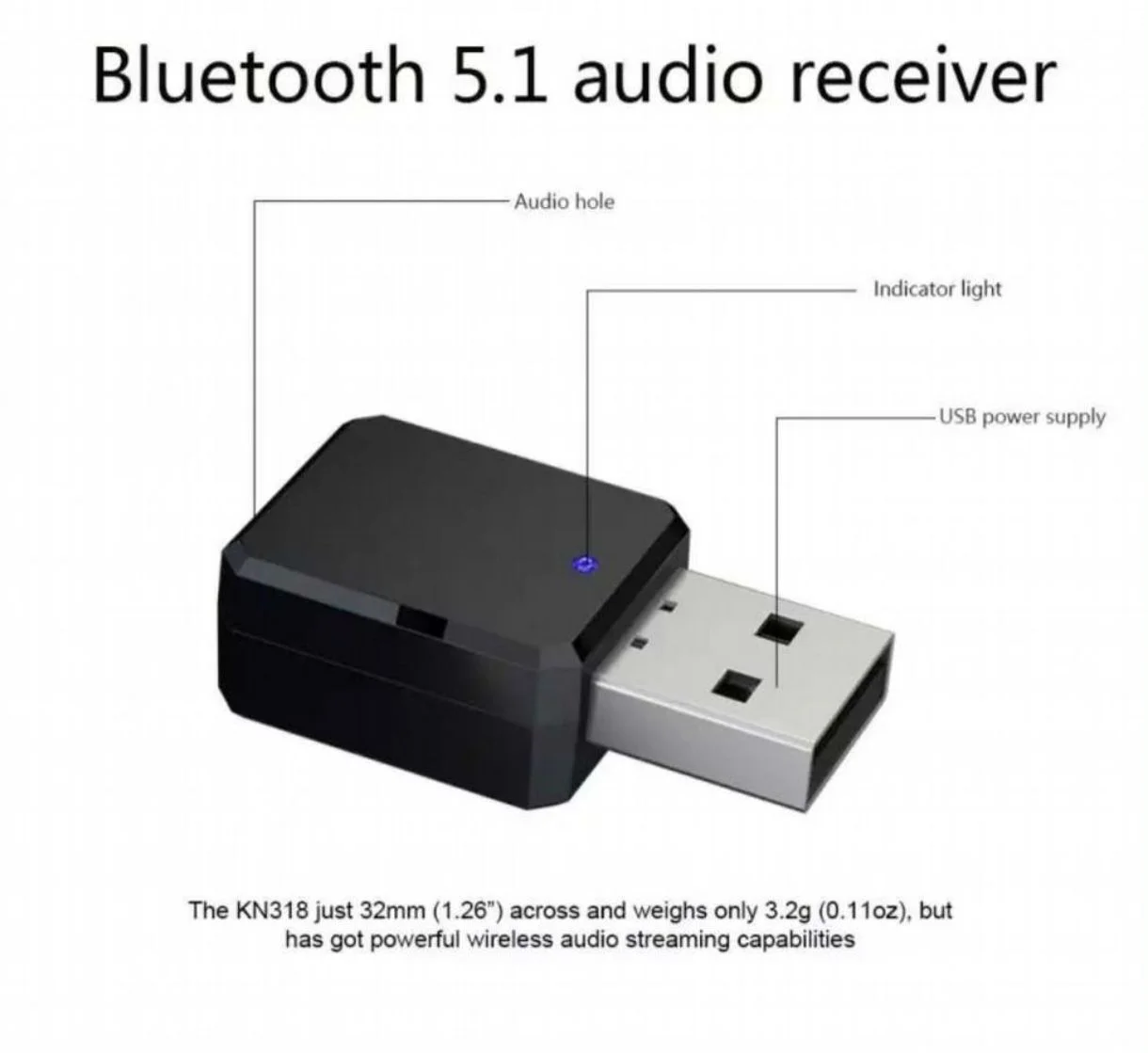 Aux USB Bluetooth адаптер модуль - миниатюра 3
