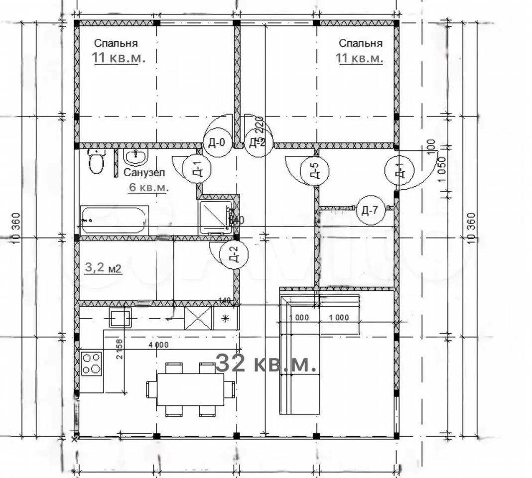 пос.Тархановка Дом 106,8 м² на участке 15 сот. - миниатюра 6