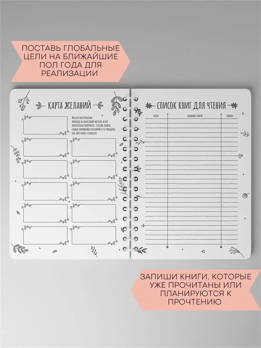 Планер ежедневник недатированный женский ToropNote - миниатюра 4