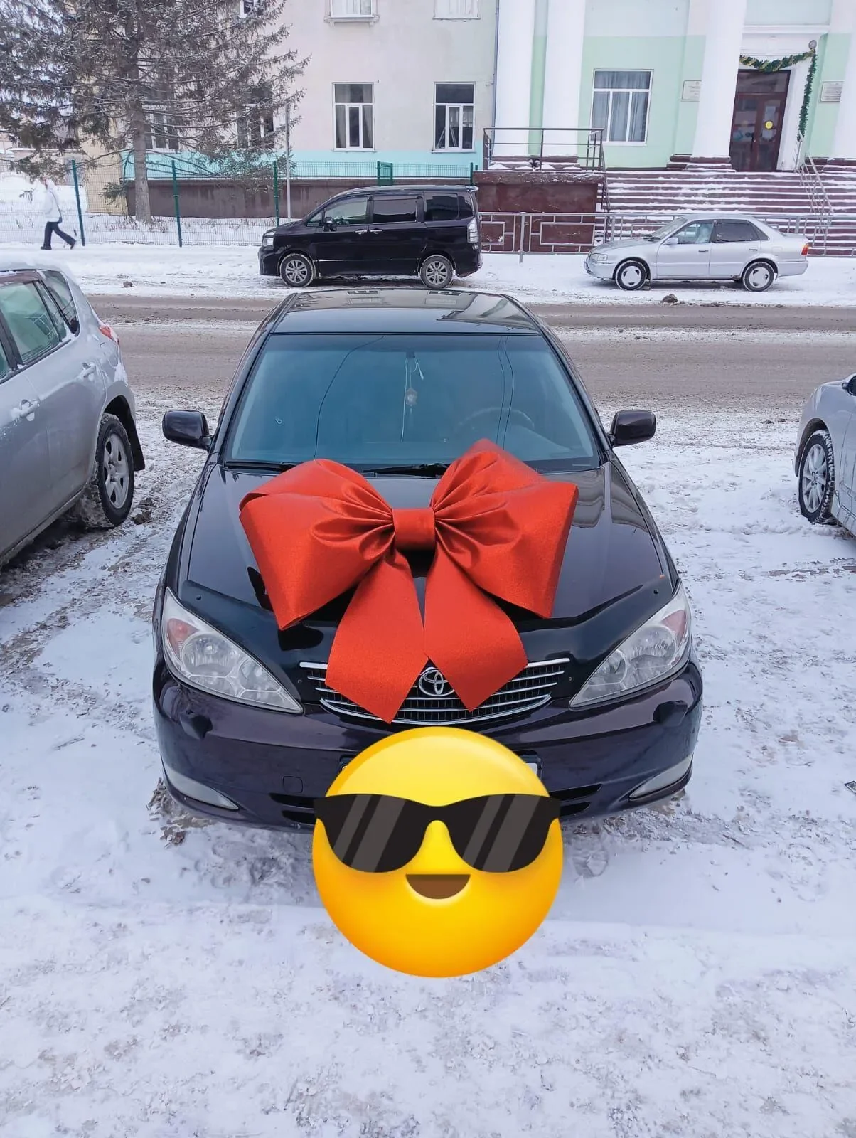 Большой подарочный бант на машину