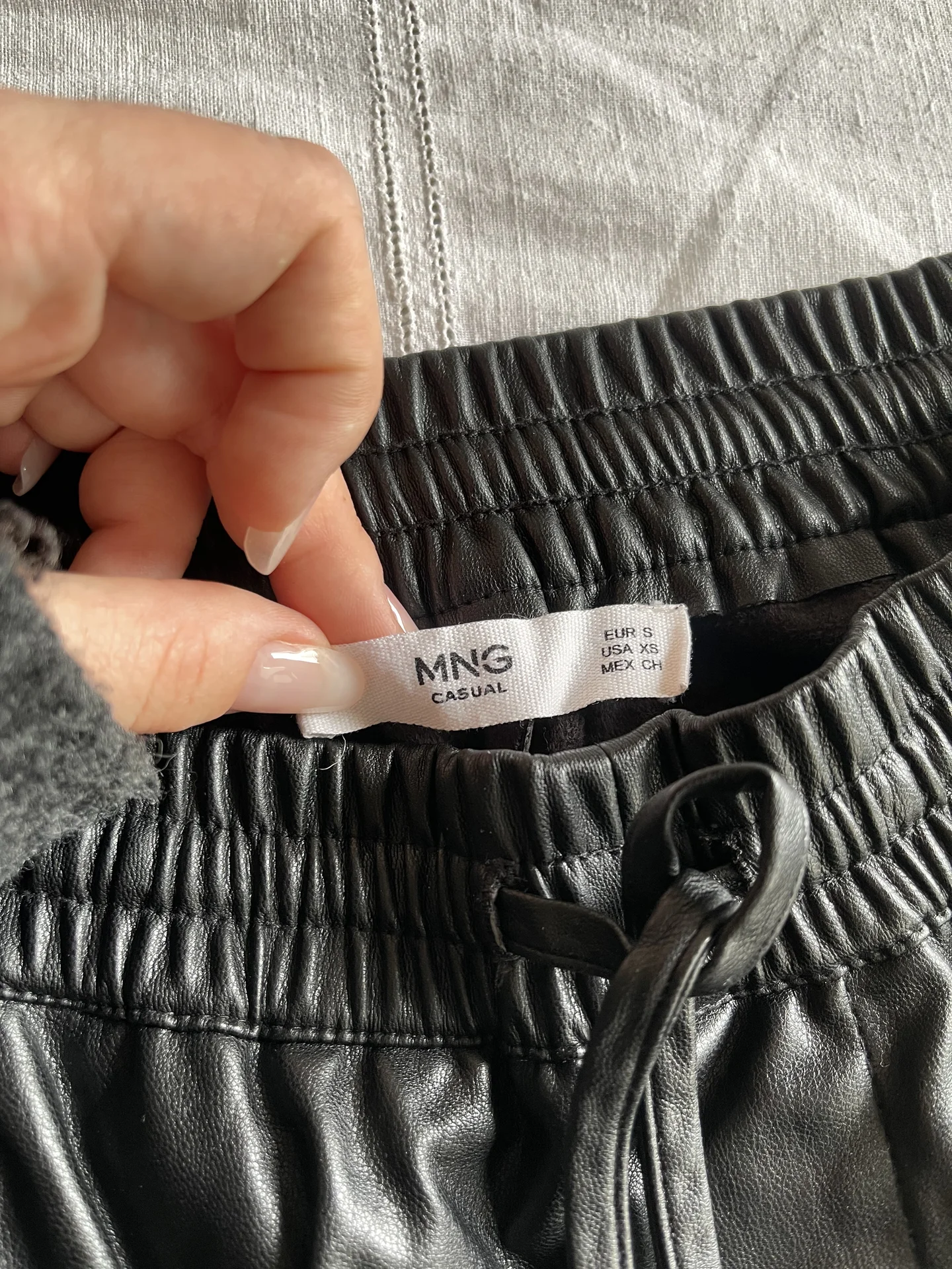 Блоггеры брюки кожаные mango s - миниатюра 2