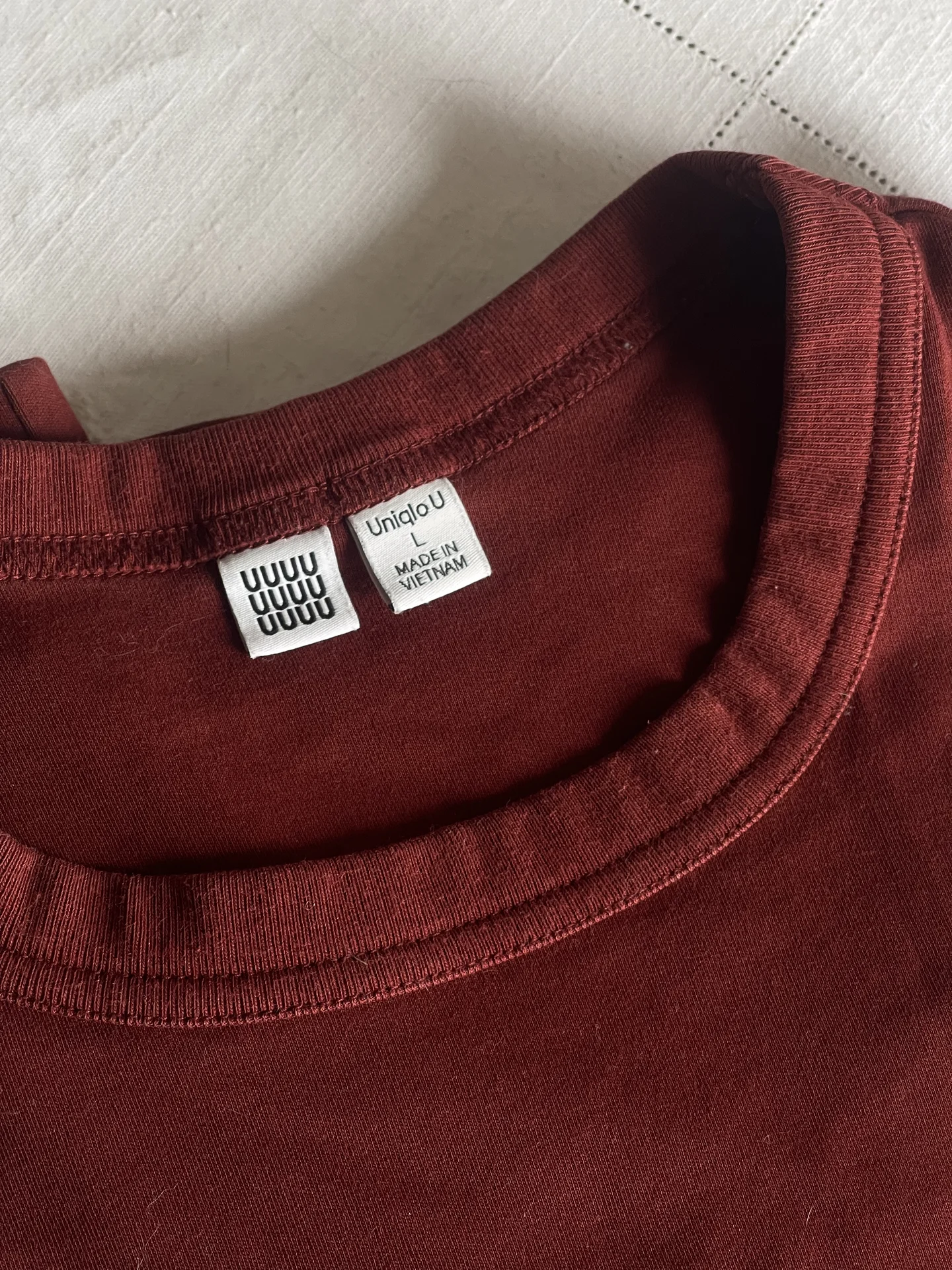 Футболка Uniqlo винная s m l - изображение 1