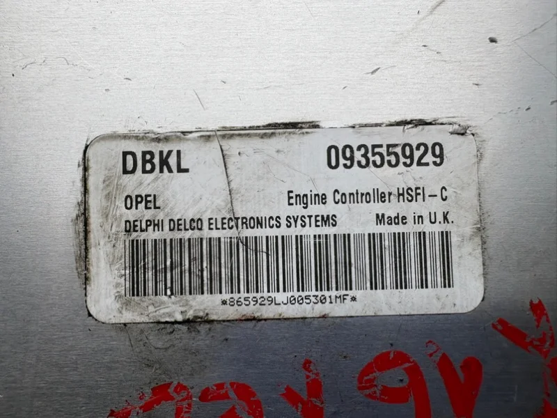 Блок управления двигателем Opel Astra G 1.6 X16XEL - миниатюра 5