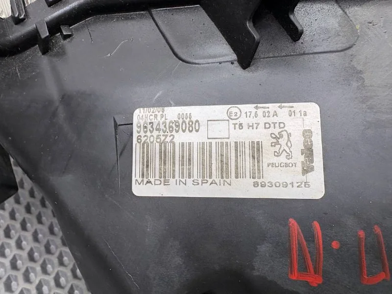 Фара передняя правая Peugeot 307 ХЭТЧБЕК 1.6 NFU - миниатюра 10