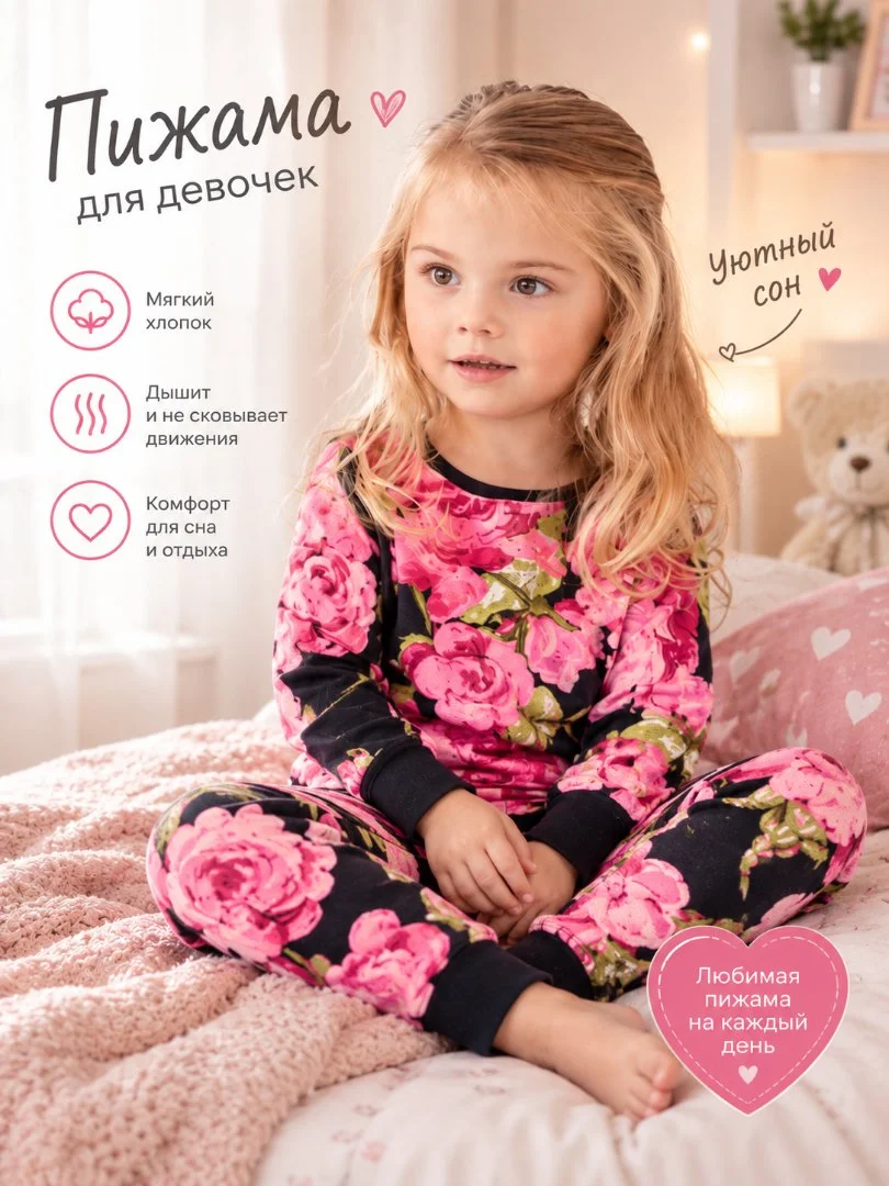 Пижама next 110 (5 лет) комплект со штанами черная - изображение 1