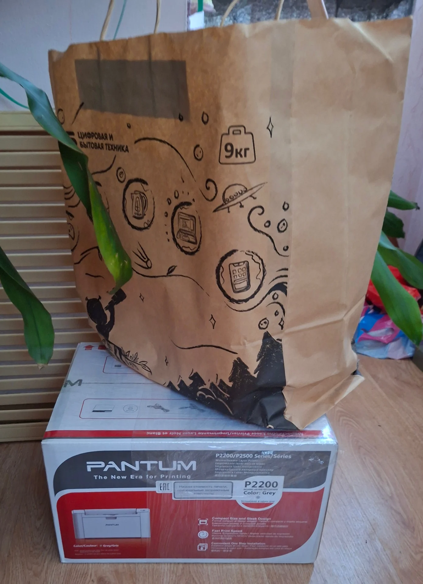 Лазерный	принтер Pantum P2200  (диск CD, чек DNS, коробка) - миниатюра 12