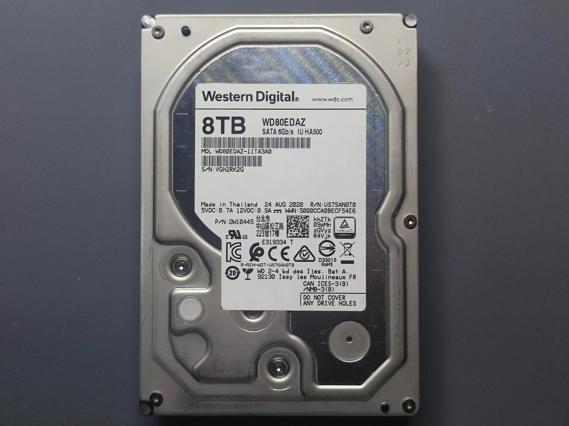 Продам HDD WD80EDAZ-11TA3A0 8Tb - изображение 1