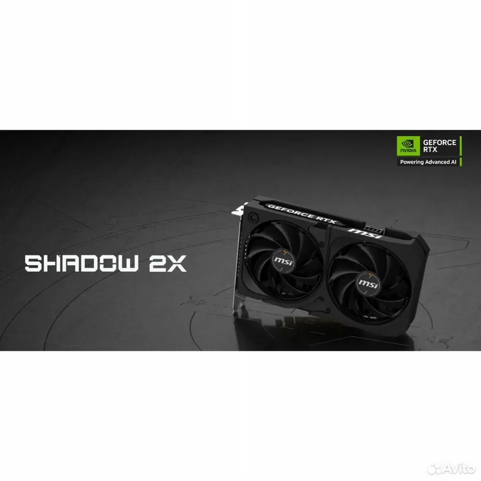 Видеокарта MSI Nvidia RTX 5060 Shadow 2X OC - миниатюра 2