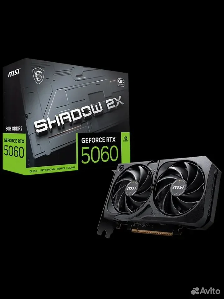 Видеокарта MSI Nvidia RTX 5060 Shadow 2X OC - миниатюра 5