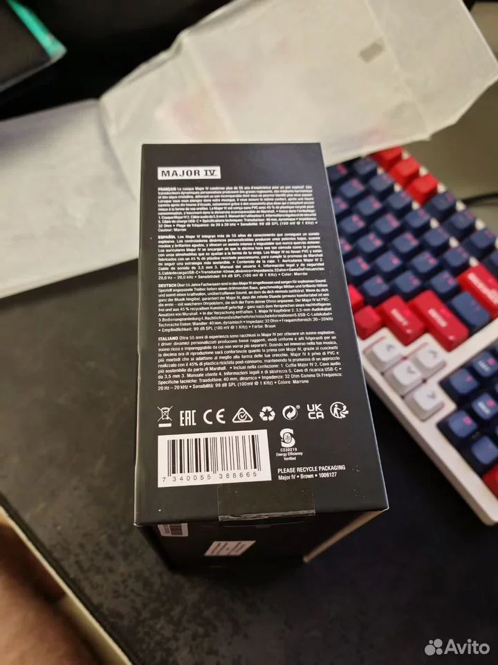Наушники Marshall Major IV 4 Оригинал - миниатюра 6