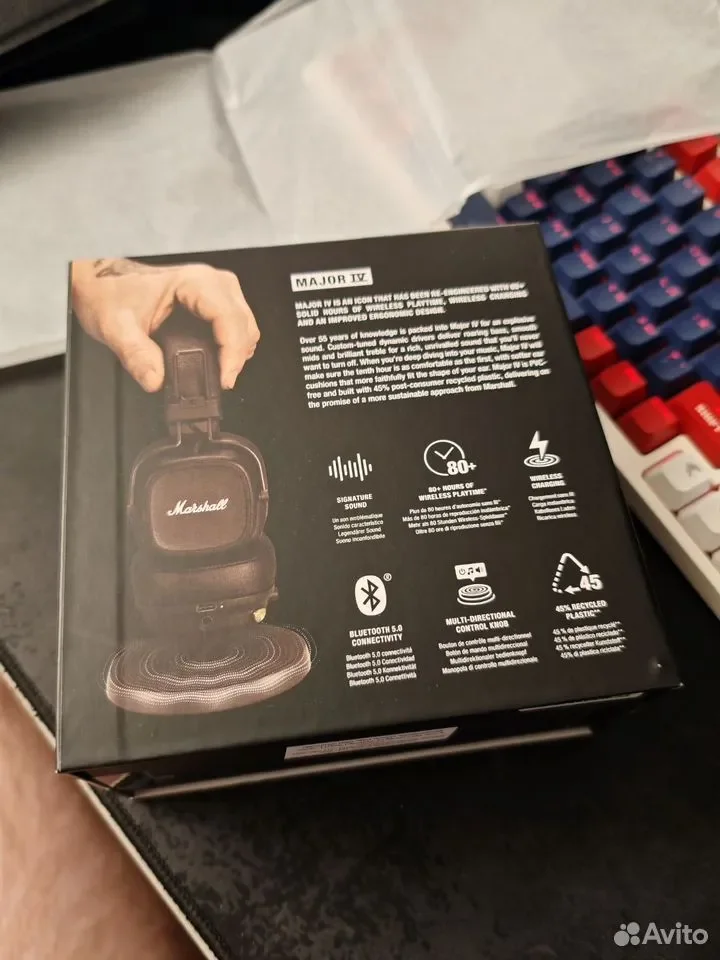 Наушники Marshall Major IV 4 Оригинал - миниатюра 8