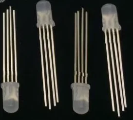 RGB LED 5 мм, матовая линза, общий КАТОД (common cathode), 4 вывода