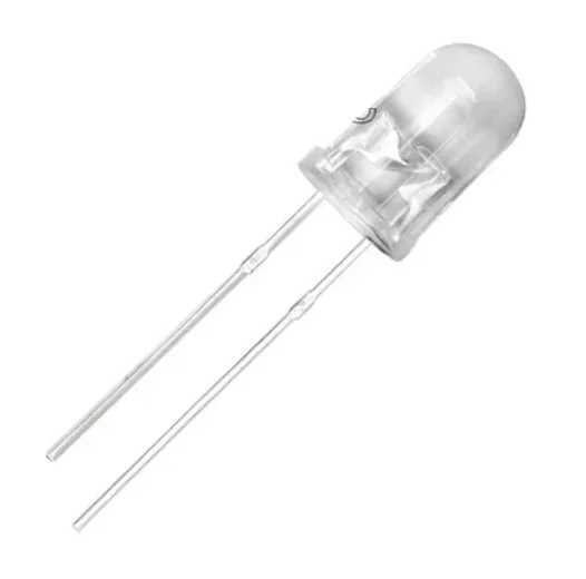 ИК-светодиод 940 нм, 5 мм, прозрачная линза, 2 pin