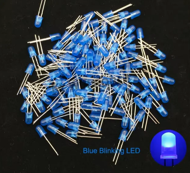 LED 5 мм, матовая линза, голубой; фото «Blinking» - изображение 1