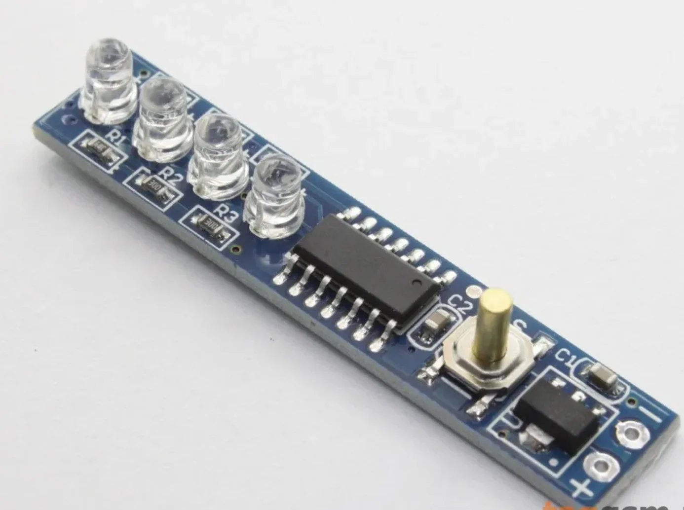 HW-798-A (индикатор уровня заряда, 4 LED + кнопка)