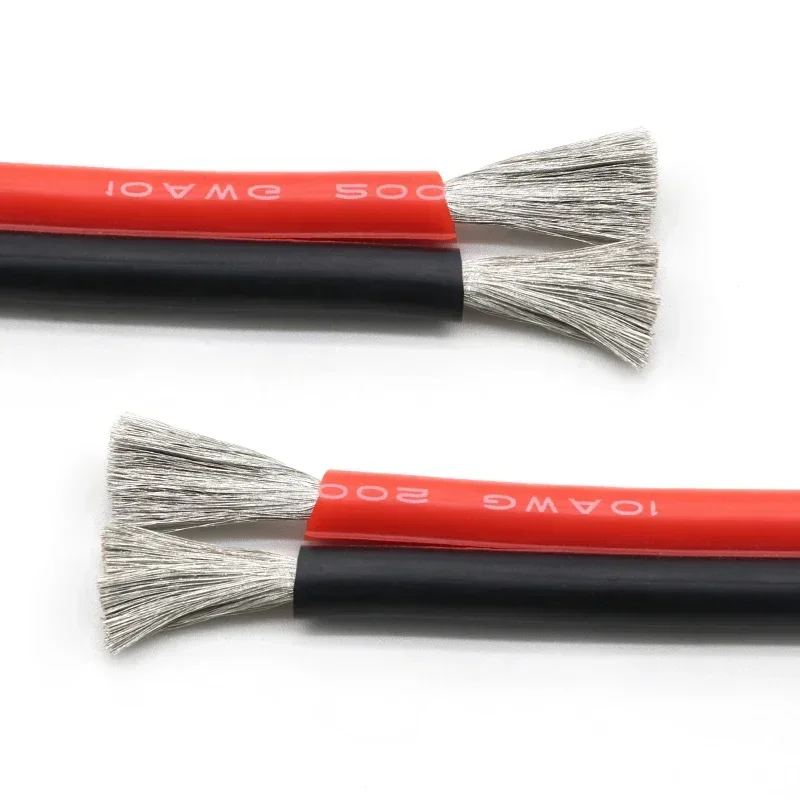 силиконовый провод 22 AWG, 2 жилы (чёрная+красная), медь, 1 м - миниатюра 2