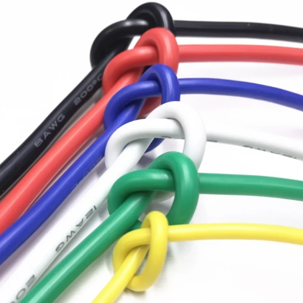 силиконовый многожильный провод 22 AWG, луженая медь, набор цветов, по 1 м