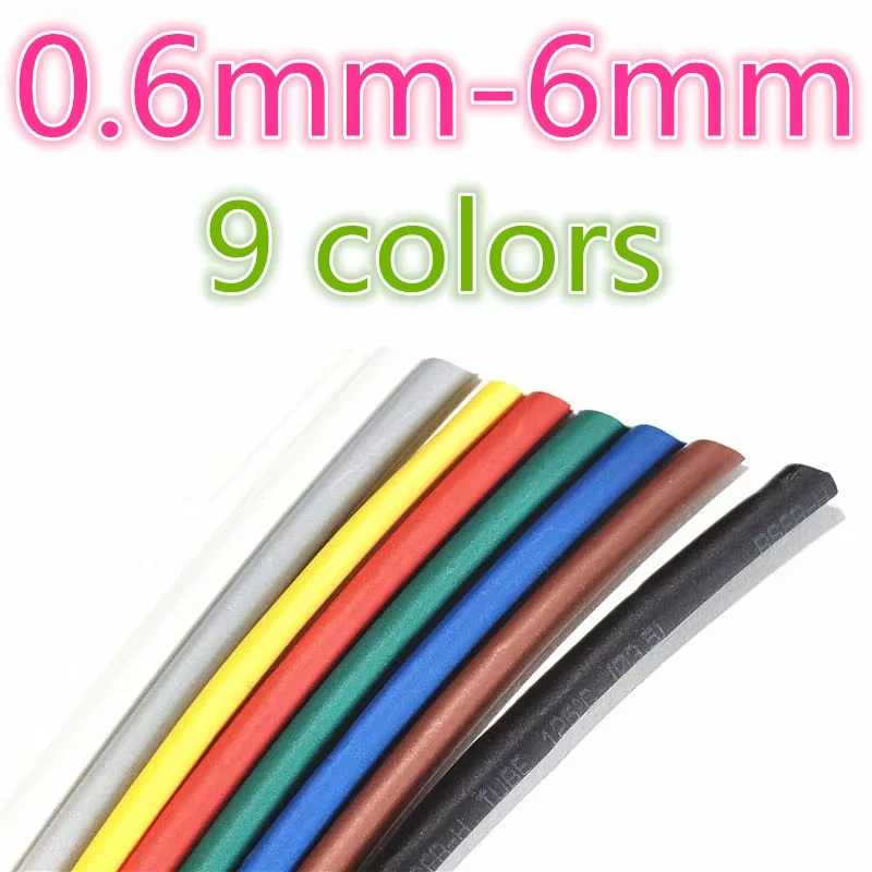 heat shrink tube, Ø0.6 мм (до усадки), чёрная, 1 м