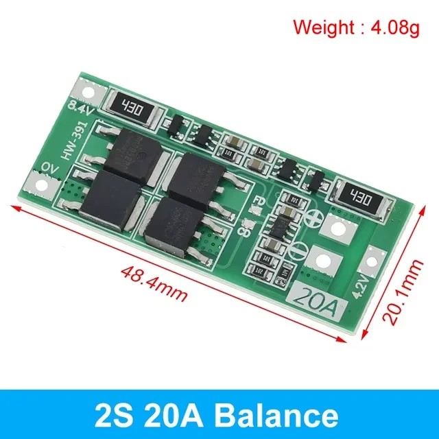 HW-391, BMS 2S 20A Balance, 7.4/8.4 В - изображение 1