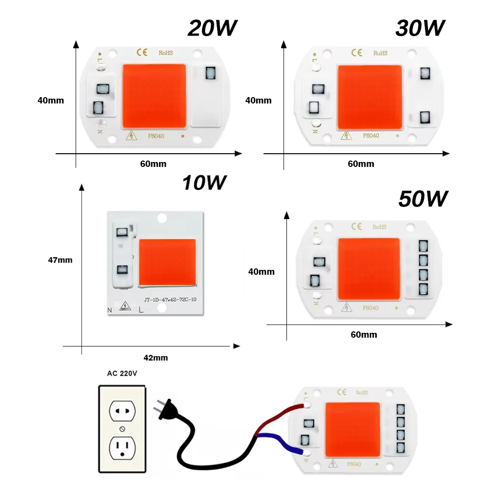 Фитолампа для выращивания растений 220V, 50W - миниатюра 4