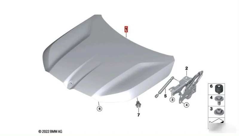Капот BMW XM G09 2022-2025 - изображение 1