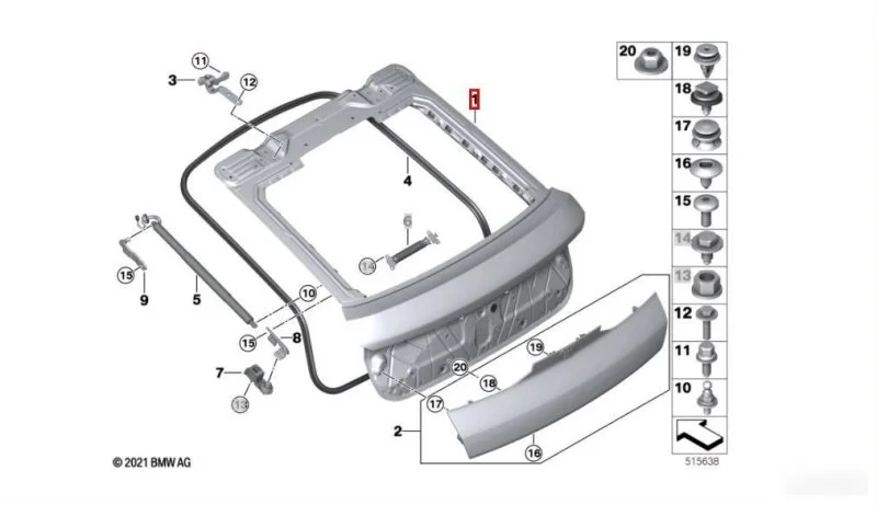 Крышка багажника задняя BMW X6 G06 2019-2024 - изображение 1