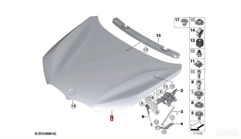 Капот BMW X1 F48 2015-2023
