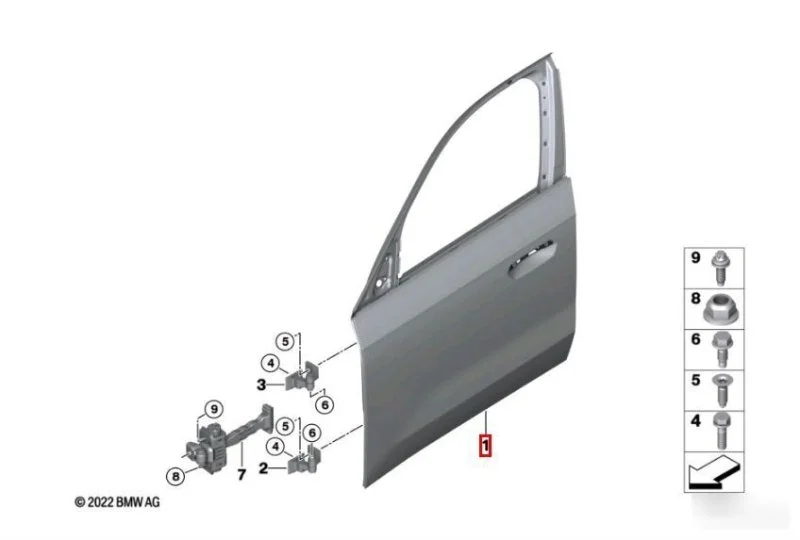 Дверь передняя левая BMW X1 U11 2022-2025